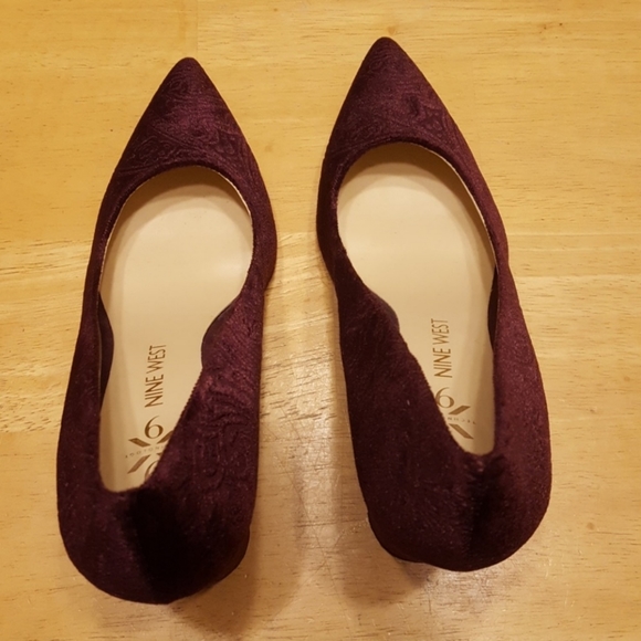 NWOT Nine west jayvee velvet high heel shoe - Picture 6 of 9